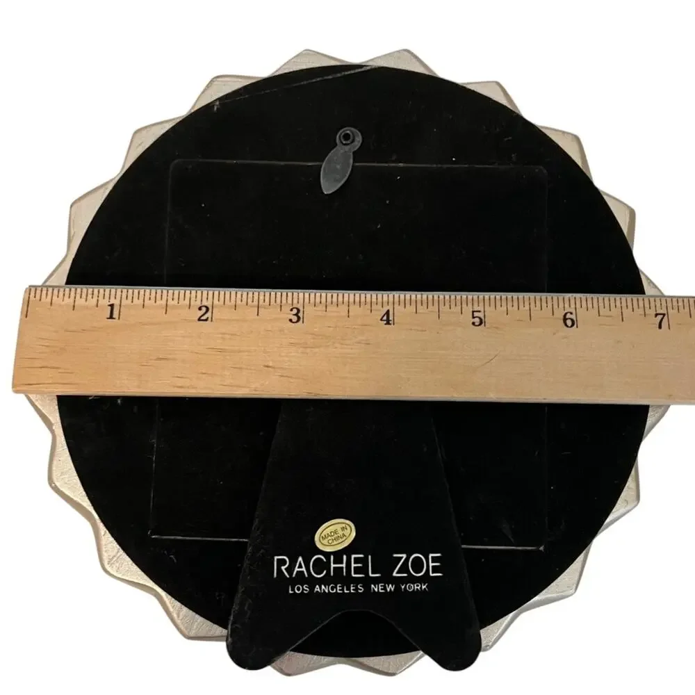 Rachel Zoe Gold Geometric Picture Frame Round Faceted Modern Glam